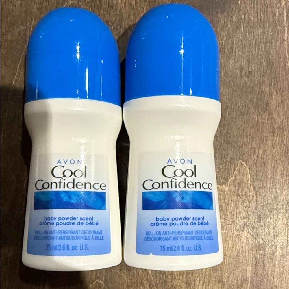 Avon Cool Confidence Blue and White Deodorant